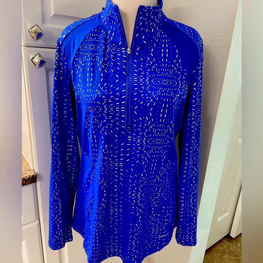 NWT, Annika Blingy Royal Blue 1/4-Zip Pullover